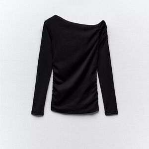 Zara Black Off-Shoulder Women's Top